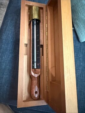 Wood Handle Jack Daniel’s Thermometer in Brown